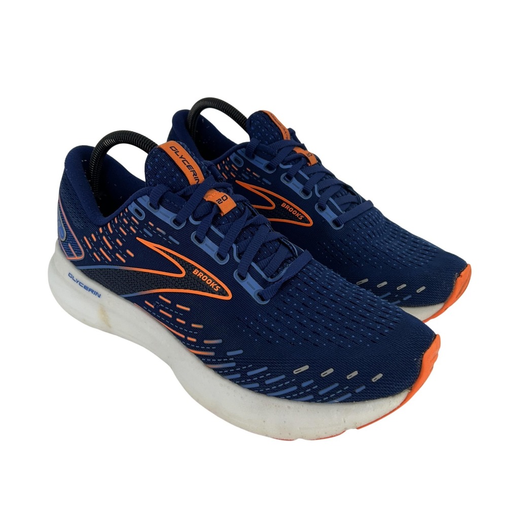 Brooks Glycerin‎ 20 Shoes Mens Size 10 Blue Orange Running Sneakers Road Trainer
